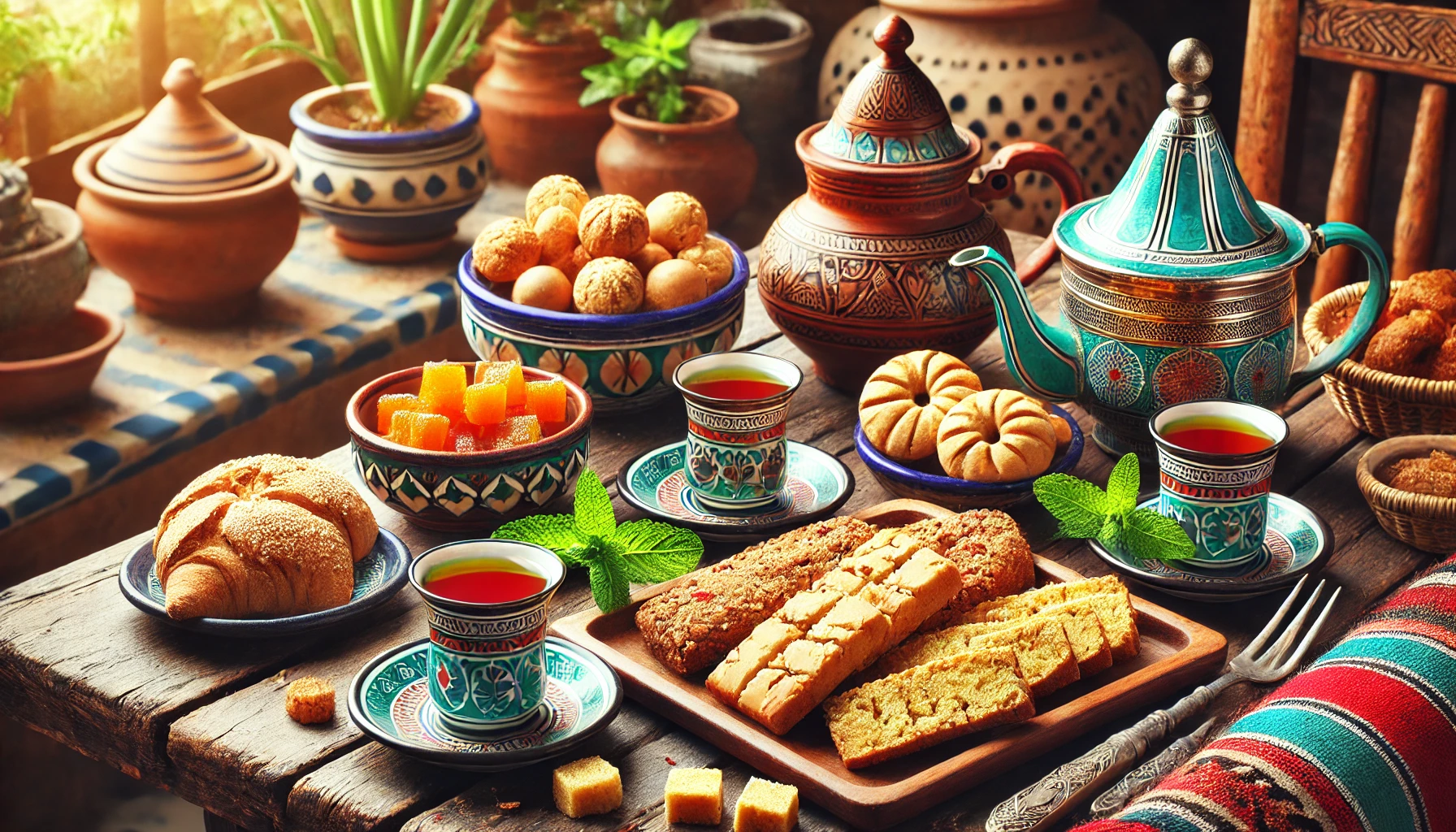 Moroccan Breakfast: Fakkas and Moroccan Tea