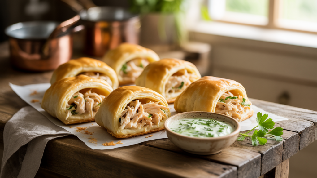 Savory Chicken Puff Pastry Pockets